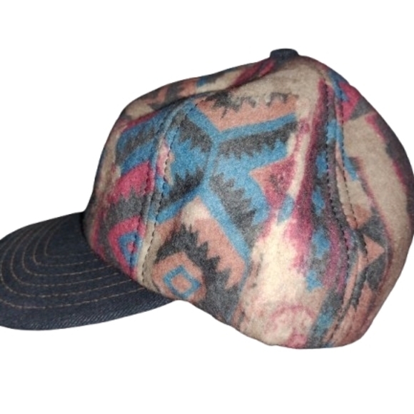 Vintage Carhartt Aztec Blanket Pattern SnapBack Hat Made In USA OSFM - Picture 2 of 9